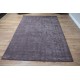 Brązowy postarzany dywan Vintage tafting 160x240cm wiskoza wełna Indie ręcznie tkany w pasy