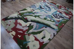 Wełna 100% dywan 160x250cm ręcznie tkany abstrakcyjny INDIE kolorowy