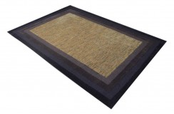 100% wełniany nowoczesny dywan w brązach miękki 170x240cm indyjski