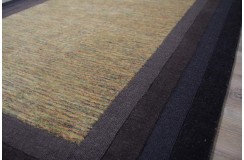 Wełna 100% dywan 170x240cm ręcznie tkany geometryczny INDIE brązowy