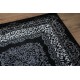 Czarny miękki dywan z połyskiem Lalee Aura 782 black 160x230cm 70%PP 30%akryl 