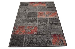 Brązowy dywan patchwork Lalee Contempo 139 red 160x230cm 100%PP-BCF