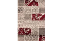 Brązowy dywan patchwork Lalee Contempo 139 red 160x230cm 100%PP-BCF