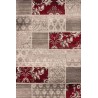 Brązowy dywan patchwork Lalee Contempo 139 red 160x230cm 100%PP-BCF