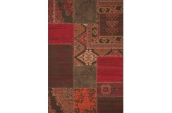 Piękny dywan patchwork Lalee Contempo 139 120x170cm 100%PP-BCF brąz