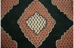 Kwiatowy ręcznie tkany dywan Tabriz z Indii wełniany 170x240cm czarny