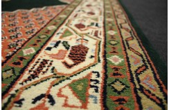 Kwiatowy ręcznie tkany dywan Tabriz z Indii wełniany 170x240cm czarny