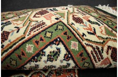 Kwiatowy ręcznie tkany dywan Tabriz z Indii wełniany 170x240cm czarny