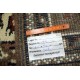 Beżowy piękny dywan Herati z Indii ok 170x240cm 100% wełna oryginalny ręcznie tkany perski gruby 