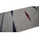 Wełniany ręcznie tkany chodnik afgański beżowy z wzorami dwustronny kilim 60x270cm na ścianę