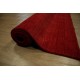 Gładki 100% wełniany dywan Gabbeh Handloom nasycony czerwony 200x300cm bez wzorów