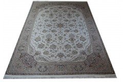 Piękny misternie tkany lśniący perski dywan Ghom 160x230cm 100% poliester