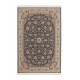 Piękny misternie tkany lśniący perski dywan Ghom beżowy 160x230cm 100% poliester