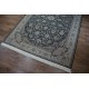 Piękny misternie tkany lśniący perski dywan Ghom czarny 160x230cm 100% poliester