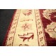 Bordowo-złoty tradycyjny ręcznie tkany dywan Ziegler Farahan z Pakistanu 100% wełna 80x300cm chodnik