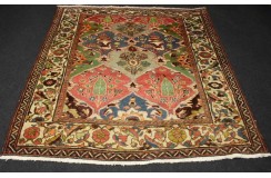 Wysokiej jakości dywan Baktjar w kwiaty 200x200cm Iran antyk 60lat