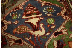 Wysokiej jakości dywan Baktjar w kwiaty 200x200cm Iran antyk 60lat