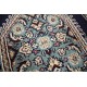Granatowy elegancki dywan z medalonami herati ok 80x250cm 100% wełna Indie Bidjar