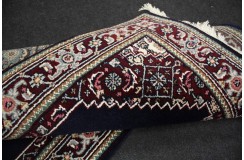 Herati ręcznie tkany dywan Bidjar z Indii wełniany chodnik granatowy