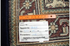 Herati ręcznie tkany dywan Bidjar z Indii wełniany chodnik granatowy