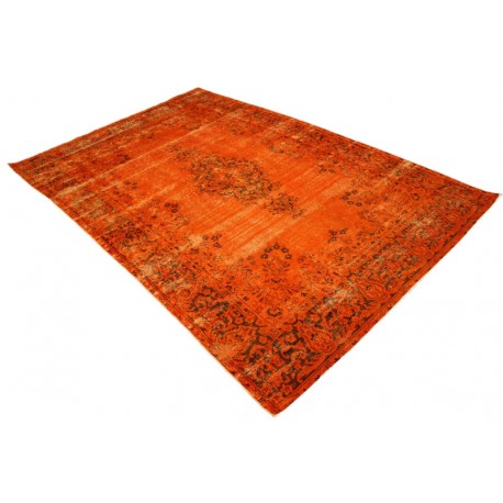 Dywan ręczne tkany perski Tabriz Colored Vintage pomarańczowy ok 200x300cm RELOADED Retro