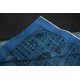 Dywan ręczne tkany perski Tabriz Colored Vintage niebieski ok 230x320cm RELOADED Retro