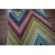 Kolorowy nowoczesny dywan SCION GROOVE 25705 140x200cm 100% wełniany gruby fuksja, niebieski wart 2100zł