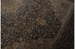 Absolutny unikat dywan Yazd (Jazd) Rahwar ok 307x420cm 100% wełna cenny jedyny perski lśniący kwiatowy