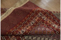 Etniczny wełniany dywan afgański 200x300cm gęsty antyk z jedwabiem