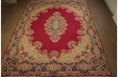 Bogaty klasyczny bordowy perski dywan Kerman (Kirman) ok 300x425cm 100% wełna