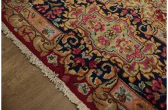 Bogaty klasyczny bordowy perski dywan Kerman (Kirman) ok 300x425cm 100% wełna