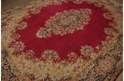 Bogaty klasyczny bordowy perski dywan Kerman (Kirman) ok 300x425cm 100% wełna