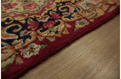 Bogaty klasyczny bordowy perski dywan Kerman (Kirman) ok 300x425cm 100% wełna
