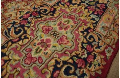 Bogaty klasyczny bordowy perski dywan Kerman (Kirman) ok 300x425cm 100% wełna
