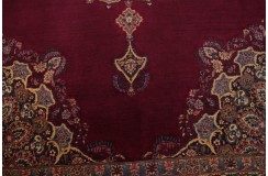 Bogaty klasyczny bordowy perski dywan Kerman (Kirman) ok 300x400cm 100% wełna