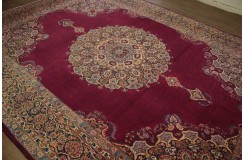 Bogaty klasyczny bordowy perski dywan Kerman (Kirman) ok 300x400cm 100% wełna