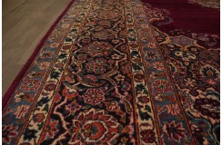 Bogaty klasyczny bordowy perski dywan Kerman (Kirman) ok 300x400cm 100% wełna