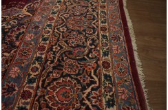 Bogaty klasyczny bordowy perski dywan Kerman (Kirman) ok 300x400cm 100% wełna