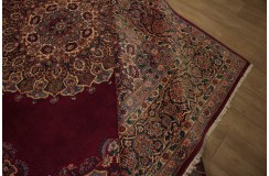 Bogaty klasyczny bordowy perski dywan Kerman (Kirman) ok 300x400cm 100% wełna