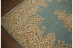 Bogaty klasyczny niebieski perski dywan Kerman (Kirman) ok 300x400cm 100% wełna