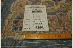 Bogaty klasyczny niebieski perski dywan Kerman (Kirman) ok 300x400cm 100% wełna