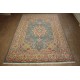 Bogaty klasyczny niebieski perski dywan Kerman (Kirman) ok 265x360cm 100% wełna