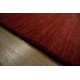 Gładki 100% wełniany dywan Gabbeh Handloom nasycony ceglasty 200x300cm bez wzorów