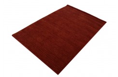 Gładki 100% wełniany dywan Gabbeh Handloom ceglasty 120x180cm bez wzorów