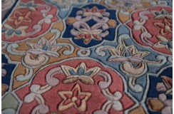 Przepiękny wełniany dywan org. AUBUSSON 100% WEŁNA rzeźbiony