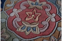 Przepiękny wełniany dywan org. AUBUSSON 100% WEŁNA rzeźbiony