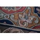Rzeźbiony ręcznie CHIŃSKI jedyny 100% wełniany dywan AUBUSSON niebieski 60x90cm