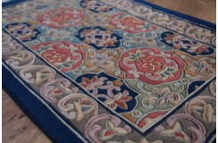 Przepiękny wełniany dywan org. AUBUSSON 100% WEŁNA rzeźbiony