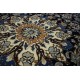 Nain 6lah gęsto ręcznie tkany dywan z Iranu wełna i jedwab ok150x230cm granatowy majestatyczny przecena