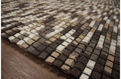 Wełniany dywan 160x230cm nietypowy wełna filcowana Bricks